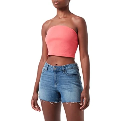 Abbildung von ONLY Women&#039;s ONLNESSA S/L Bandeau JRS Top, Calypso Coral, M