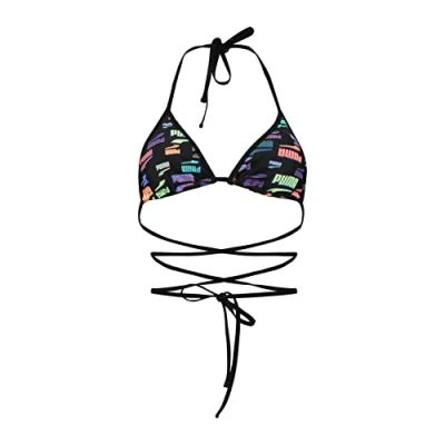 Abbildung von Puma SWIM Women WRAP Triangle Bikinitop, Damen, Größe: Small, Black
