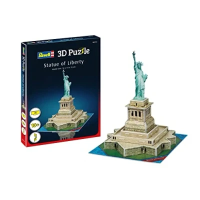 Abbildung von Revell 3D Puzzle NY Freiheitsstatue I 31 Teile 2 Stunden Bauspaß für Jung Alt ab 10 Jahren Das wahrzeichen New Yorks selber zusammenbauen, Mittel