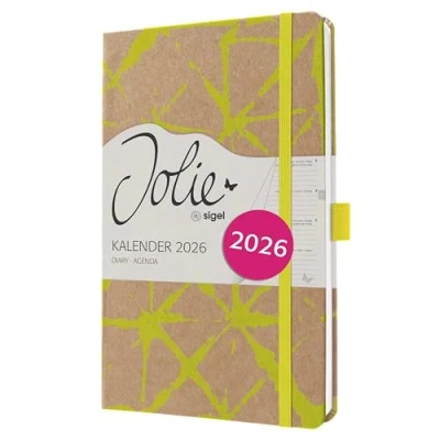 Abbildung von Sigel Wochenkalender Jolie ca. A5 Hardcover Lemon Batik 2026