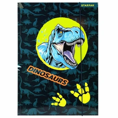 Abbildung von DINOSAURIER STARPAK LAMINIERT Sammelmappe mit Gummizug A4 für Jungen (Dinosaurier A)