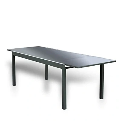 Abbildung von HOME DELUXE Gartentisch SOL (Ausziehtisch, Terrassentisch, Balkontisch), schnell ausziehbar 180 240 cm, aus robustem Aluminium, Gartenmöbel