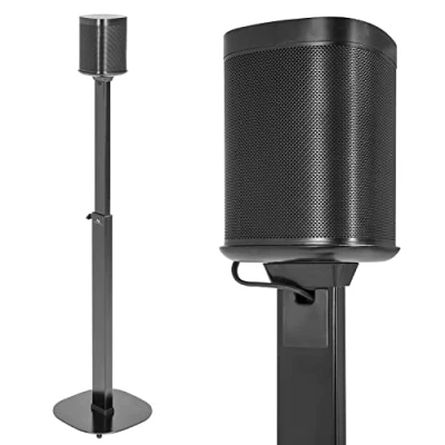 Abbildung von Maclean MC 940 Lautsprecher Bodenständer Kompatibel mit Sonos One und SL Ständer Standfuß Kabelmanagement Halterung bis 10kg (1)