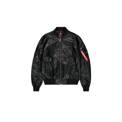 Abbildung von Alpha Industries Kunstlederjacke, Herren, Größe: Medium, Black