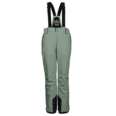 Abbildung von Killtec Damen Ksw 249 Wmn Pnts Funktionshose Skihose mit abnehmbaren Tr gern Kantenschutz und Schneefang, Grüngrau, 44 EU