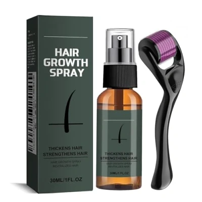 Abbildung von Bartwuchs Set mit Titanium Derma Roller, Bartroller Kit 0.5mm, Beard Roller Serum öl, Roller,Beard Microneedle, Bartpflege Bestes Geschenk für Männer Vater