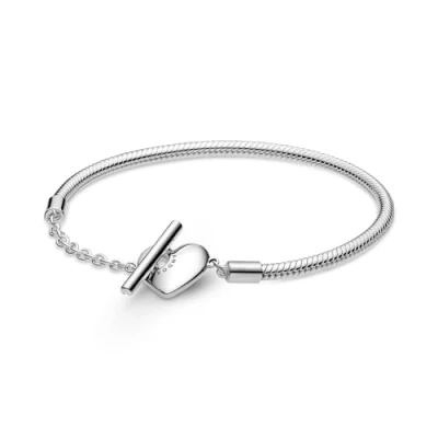 Abbildung von PANDORA Moments Schlangen Gliederarmband mit T Verschluss aus Sterling Silber/Größe: 19cm