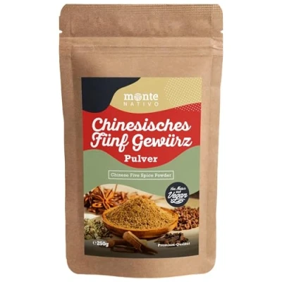 Abbildung von Chinesisches fünf Gewürze Pulver Monte Nativo (250g) Reine und natürliche Gewürzmischung ideal für Chinesische Küche Fünfgewürzmischung perfekt asiatisches Essen