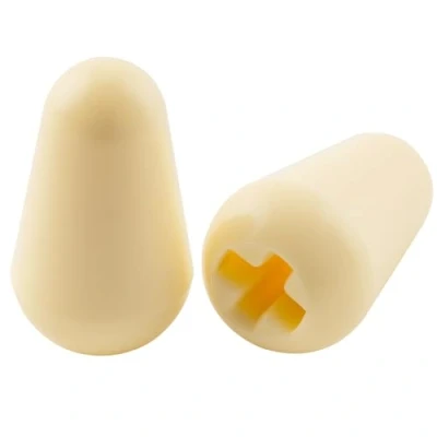 Abbildung von Musiclily Ultra Universal Gitarre 5 Weg Schalter Knopf ST Style Switch Knobs Tips Caps für Fender Squier Strat E Gitarre, Creme (2er Set)