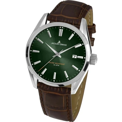 Abbildung von Jacques Lemans Uhr, Herren, Größe: One Size, Grün