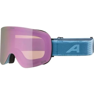 Abbildung von ALPINA PENKEN Q LITE Verspiegelte, Kontrastverstärkende &amp; Polarisierte OTG Skibrille Mit 100% UV Schutz Für Erwachsene, smoke blue matt, One Size