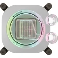 Abbildung von Corsair Hydro X Series iCUE LINK XH405i Individuelles Kühlungs Kit Hardline Wasserkühlkreislauf XC7 Elite CPU Wasserkühler XD5 D5 Pumpe 3X QX120 RGB Lüfter Weiß