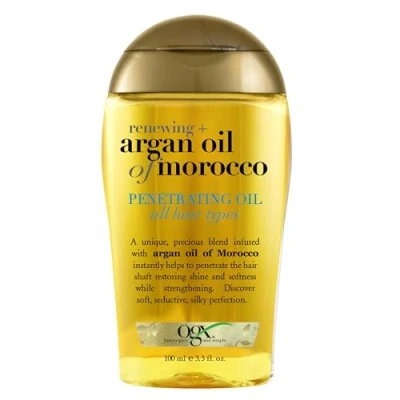Abbildung von OGX Renewing + Argan Oil of Morocco Penetrating Hair Treatment, Moisturizing &amp; Strengthening Silky for All Types, Paraben Free, Sulfated Suppfactants 3.5 fl oz