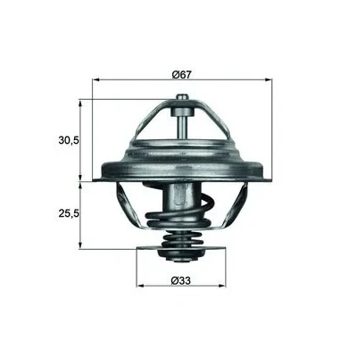 Abbildung von MAHLE ORIGINAL TX 27 71D Kühlwasserthermostat 71 67 mit Dichtung BMW: 3 Cabrio, Z1 Roadster, Coupe