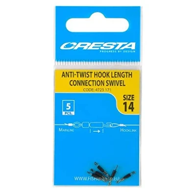 Abbildung von Cresta Hook Length Connection Swivel 5 Wirbel zum Feederangeln, Angelwirbel Feedern, Tönnchenwirbel Größe:12