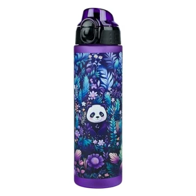 Abbildung von Baagl Jungle Panda 700 ML Trinkflasche für Kinder, Größe: One Size, Violett