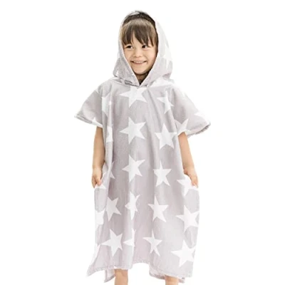 Abbildung von HOMELEVEL Kinderbademantel Kinder und Baby Badeponcho Poncho Handtuch Surfponcho, Baumwolle