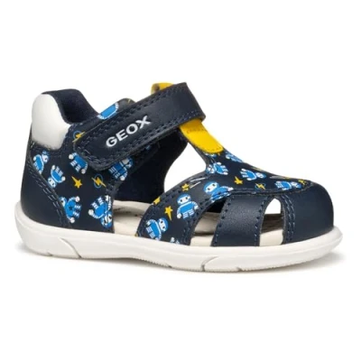 Abbildung von Geox Lauflernschuh &quot;B SANDAL ZAPITO BOY&quot;, Babyschuh, Sandale, Klettschuh mit süßem Roboter Motiven