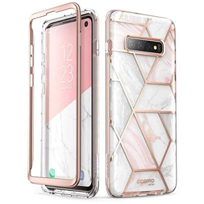 Abbildung von i Blason Hülle für Samsung Galaxy S10 Handyhülle Glitzer Case Bumper Robust Schutzhülle Glänzend Cover [Cosmo] OHNE Displayschutz 2019 Ausgabe (Marmor) 6.1 Zoll