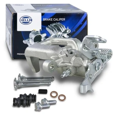 Abbildung von HELLA 8AN 355 798 061 Bremssattel Grauguss ohne Halter VOLKSWAGEN: Touran I, GOLF 6, SKODA: Octavia 2 Combi, Yeti, AUDI: A3 Cabrio kfzteile,