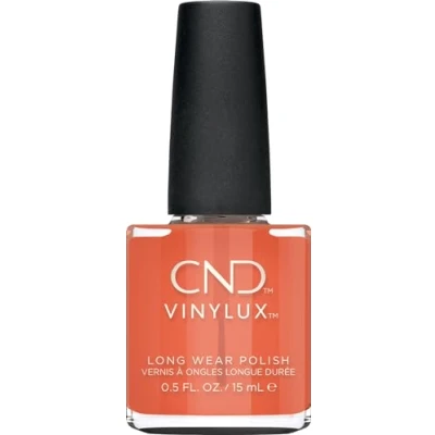 Abbildung von CND Nagellack Vinylux Ig Night Ed semi transparent für Jelly Effect Nr. 471 orange kratzfest &amp; schnelltrocknend Gleam Glow collection Original