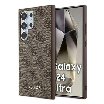 Abbildung von CG Mobile Guess GUHCS24LG4GFBR Hülle für S24 Ultra S928 braun hardcase 4G Metal Gold Logo