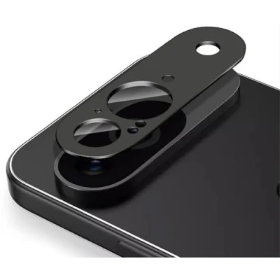 Abbildung von GIOPUEY [Kompletter Schutz Kameraschutz Kompatibel mit Google Pixel 9, [Doppelter Schutz] Metall Ring + Schutzglas, Black