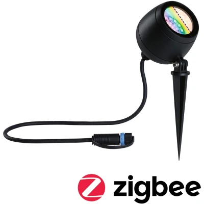 Abbildung von Paulmann 947.69 Plug &amp; Shine LED Gartenstrahler Kikolo IP65 RGBW+ 6,2W Anthrazit