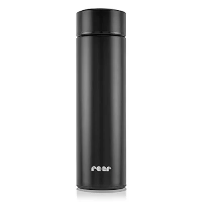 Abbildung von ColourDesign Edelstahl Isolierflasche 450 ml Thermoflasche Ideal für Kinder klein &amp; handlich schwarz