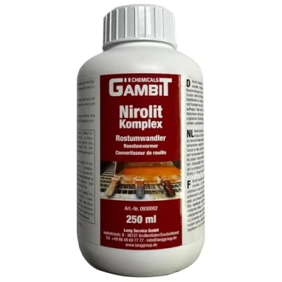Abbildung von QUEBAg Nirolit Rostumwandler 450 ml mit Pinsel Grundierung Hocheffektiver Rostkonverter