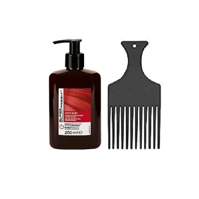 Abbildung von HAIR HAUS SUPER BRILLIANT FRESH 250ml Farbauffrischender Conditioner + Strähnenkamm Fingerstyler (Shiny Ruby)