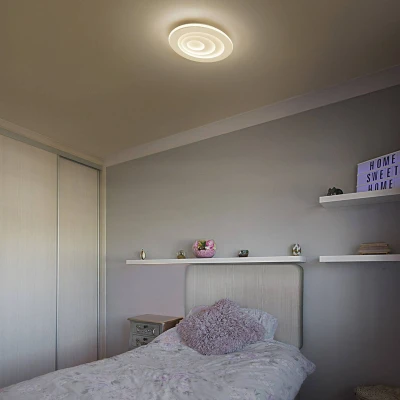Abbildung von Ledvance ORBIS SPIRAL ROUND LED Deckenleuchte, weiß, 42W, 2400lm, 365mm Durchmesser, sehr homogene Lichtverteilung, indirektes Licht, integriertes Modul, lange Lebensdauer, 3000K