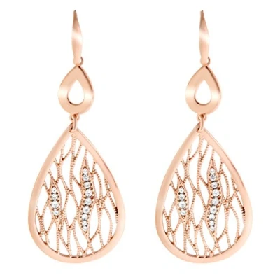 Abbildung von Orphelia Damen Ohrhänger Ohrschmuck 925 Silber teilvergoldet Zirkonia weiß Brillantschliff ZO 7188/RG