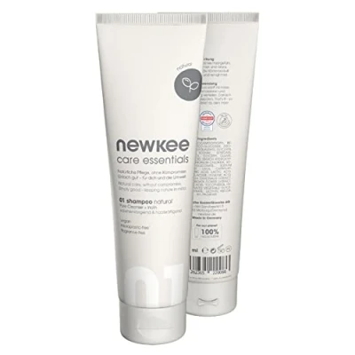 Abbildung von newkee Shampoo Natural (150ml), für die tägliche Haarwäsche, ohne Parfüm &amp; Duftstoffe, Haarshampoo entwickelt von Manuel Neuer Angelique Kerber