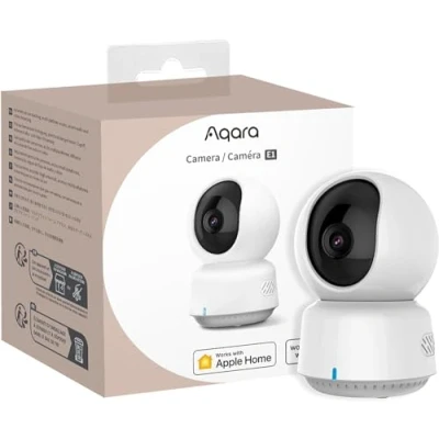 Abbildung von Aqara 2K Innenraum Sicherheit Kamera E1, Schwenken &amp; Neigen, HomeKit Secure Video, Zwei Wege Audio, Nachtsicht, Personenverfolgung, Wi Fi 6, Unterstützt HomeKit, Alexa, Google Home und IFTTT