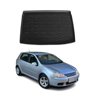 Abbildung von OMAC Kofferraumwanne Laderaumwanne kompatibel mit VW Golf 2004 2009 Gummi TPE Schwarz