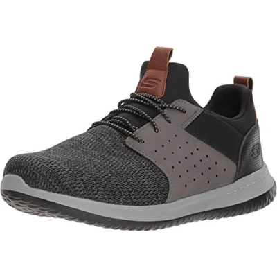 Abbildung von Skechers Delson Slipper, Herren, Größe: 48.5, Black/grey Schuhe