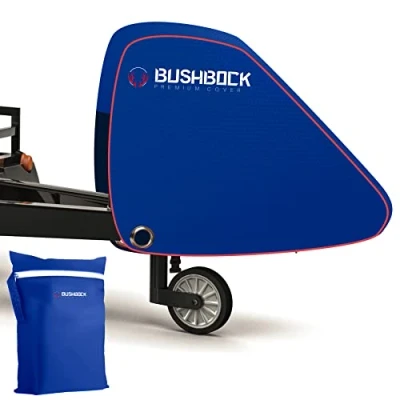 Abbildung von BUSHBOCK® Premium Deichselhaube aus Oxford 600D Material mit PU Beschichtung und Reflektoren. Universal Deichselabdeckung auch für Wohnwagen/Anhänger Antischlingerkupplung &amp; Kastenschloss (Blau)