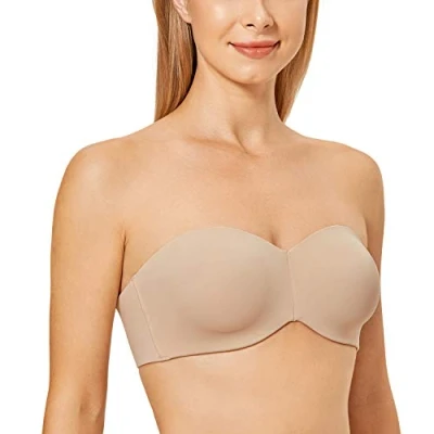 Abbildung von DELIMIRA Damen Minimizer Trägerloser BH mit Bügel ohne Polster Geformte Cups Cashew 70F