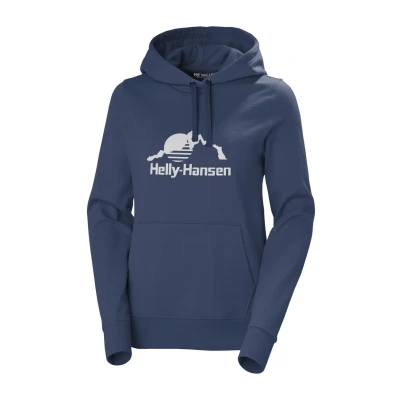 Abbildung von Helly Hansen NORD Graphic Kapuzenpullover, Damen, Größe: Large, Ocean