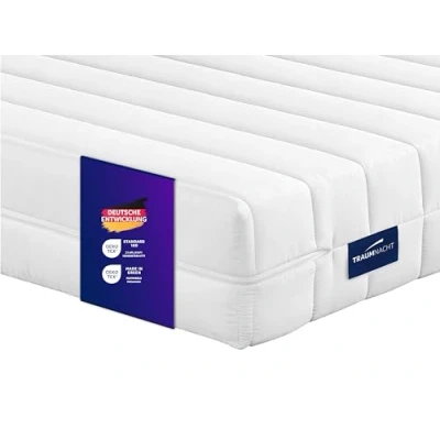 Abbildung von Traumnacht Basic 2 in 1 Duo orthopädische 7 Zonen Kaltschaummatratze, Härtegrad und 3, Öko Tex Zertifiziert 100 x 200 cm, Höhe 10 produziert nach deutschem Qualitätsstandard