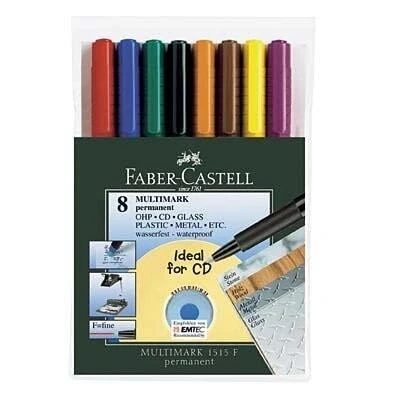 Abbildung von Faber Castell Permanentmarker Multimark 1513 F, (4 tlg), korrigierbar