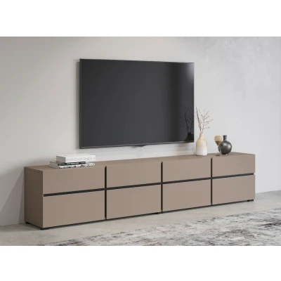 Abbildung von INOSIGN Lowboard &quot;Cross, moderne grifflose TV Kommode,4 Klappen/4 Schubkästen&quot;, Breite 225 cm, Schrank mit viel Stauraum, Board
