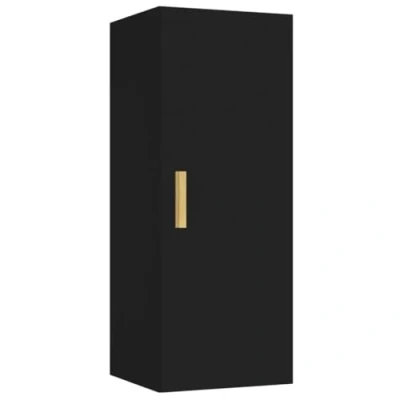 Abbildung von vidaXL Regal Hängeschrank Schwarz 34,5x34x90 cm Holzwerkstoff, 1 tlg.