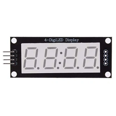 Abbildung von LED Anzeigeröhrenmodul 4 stellige 7 Segment Weiß Anzeigefarbe