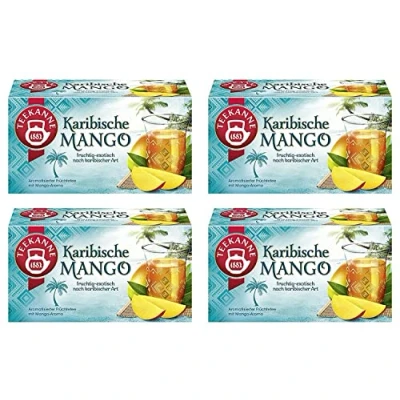 Abbildung von Teekanne Karibische Mango 4er Pack Ländertee (4 x 45g, je 20 Teebeutel)