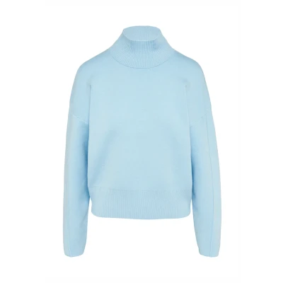 Abbildung von comma Strickpullover, Damen, Größe: 34, Blassblau