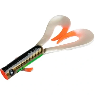 Abbildung von LMAB Drunk Dancer 15, 18 &amp; 23 cm Doppel Twister Angelköder Gummiköder für: Hecht Zander Hechtköder Zanderköder Kunstköder Twinler Pike (23 cm, Carpe Nostra)
