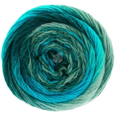 Abbildung von LANA GROSSA MEILENWEIT 100 g COLOR MIX Häkelwolle, 400 m (4 fach Sockenwolle Farbexplosion),