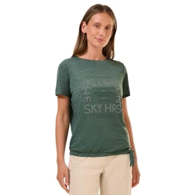 Abbildung von Cecil MIT Schmucksteinen Tshirt print, Damen, Größe: XL, Grün